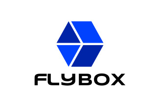 Fly Box - Plane Negative Space Logo