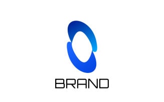 Futuristic Gradient Letter S Blue Logo