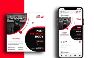 Keep Fit Your Body Social Media Gym Post Template