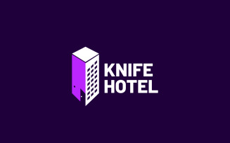 Knife Hotel Dual Meaning Clever Logo