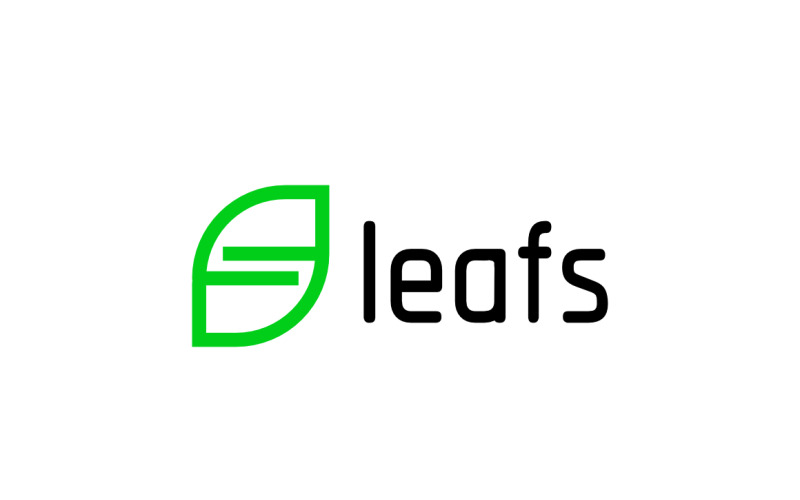 Leaf Negative S Green Logo Logo Template