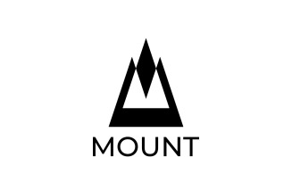 Letter M Mountain King Crown Logo