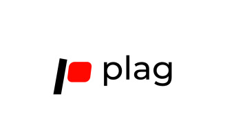 Letter P Flag Corporate Clever Logo