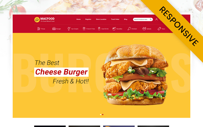 MacFood - Online Food Ordering Opencart Responsive Theme OpenCart Template