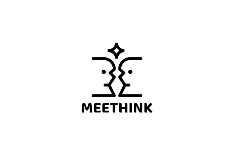 Meet Think Star Idea Problem Solution Logo Logo Template