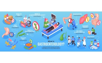 Isometric Gastroenterology Infographics-01 201012148 Vector Illustration Concept
