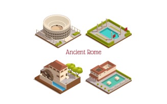 Ancient Rome Isometric 201010126 Vector Illustration Concept