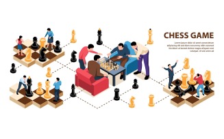 Isometric Chess Infographics 201110515 Vector Illustration Concept