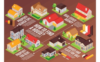 Isometric Private House Horizontal Illustration 201012110 Vector Illustration Concept