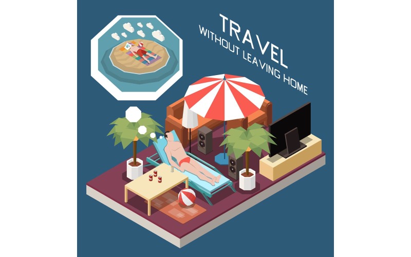Local Travel Domestic Tourism Isometric 201110902 Vector Illustration Concept