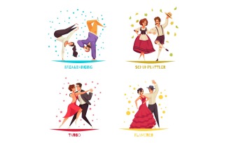 International Dance Compositions 201212616 Vector Illustration Concept