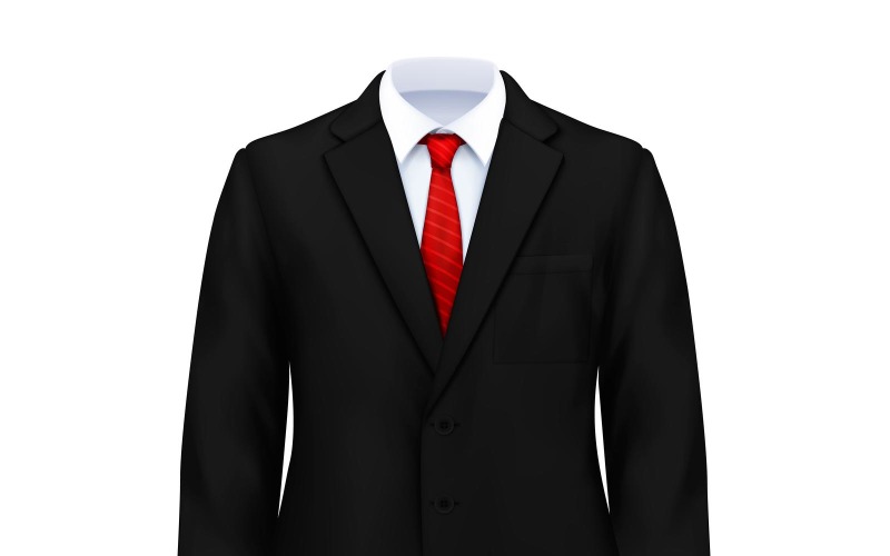 Man'S Suit Realistic 201221110 Vector Illustration Concept