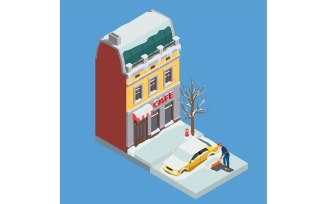 Snow Cleaning Removal Machinery Isometric 201220133 Vector Illustration Concept