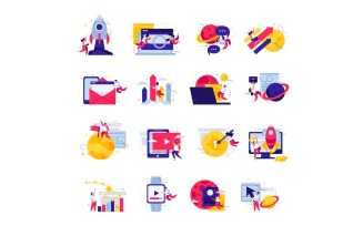 Startup Flat Icons 201140264 Vector Illustration Concept