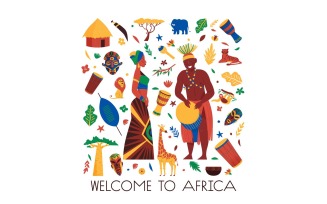 Africa Horizontal Illustration 201230520 Vector Illustration Concept
