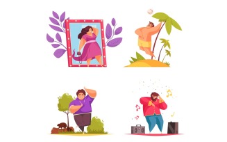 Body Positive Compositions 201012602 Vector Illustration Concept
