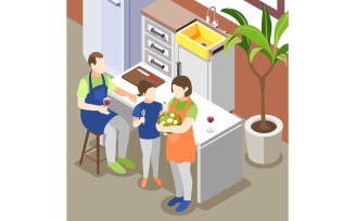Family Cooking Background 201230154 Vector Illustration Concept