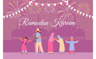Ramadan Card Flat 201250622 Vector Illustration Concept