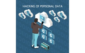 Digital Privacy Personal Data Protection Isometric 201210915 Vector Illustration Concept