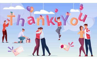 Thank You Word Flat 201151117 Vector Illustration Concept