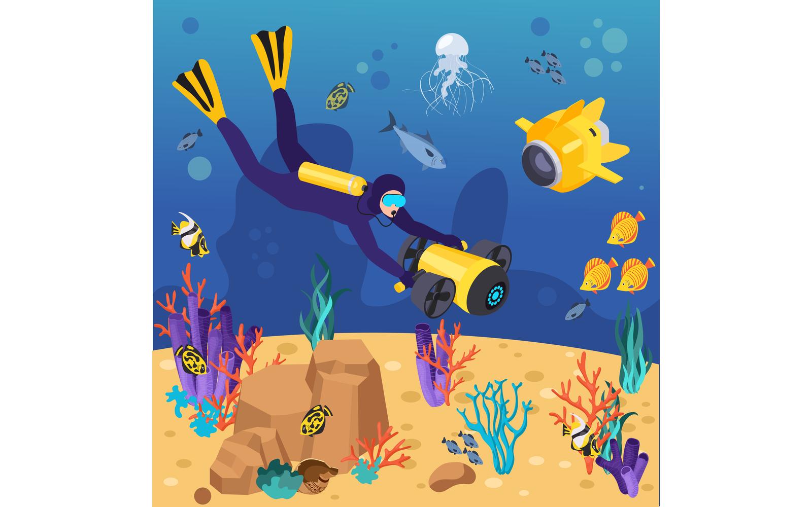 Kit Graphique #212144 Equipment Underwater Divers Modles Web - Logo template Preview