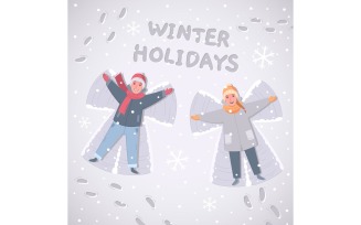 Winter Sports Leisure Activity Cartoon 210120314 Vector Illustration Concept