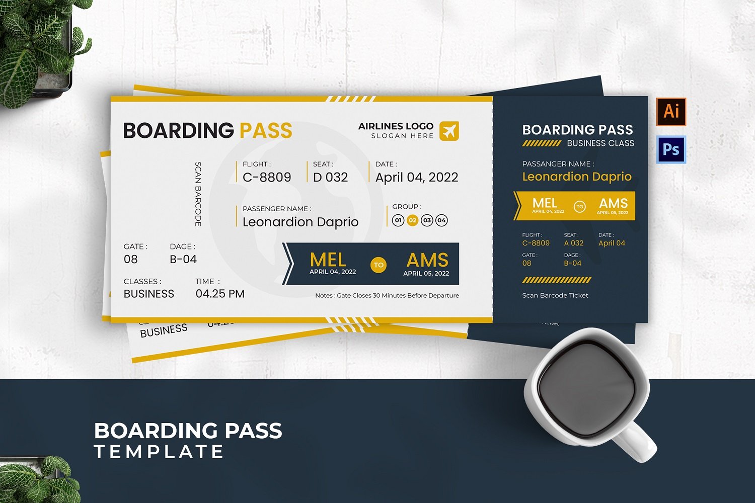 Kit Graphique #212292 Ticket Boarding Divers Modles Web - Logo template Preview