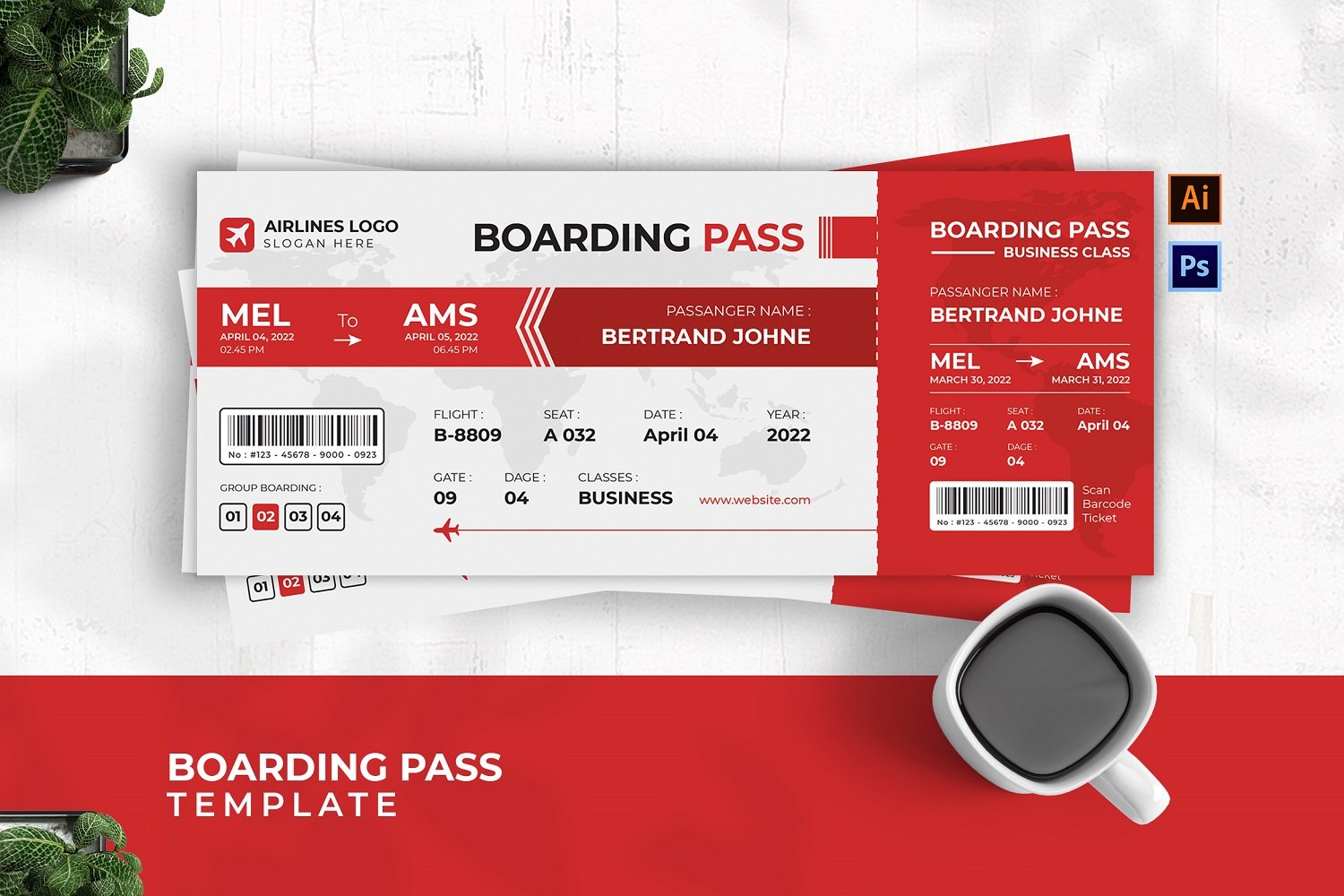 Kit Graphique #212294 Ticket Boarding Divers Modles Web - Logo template Preview