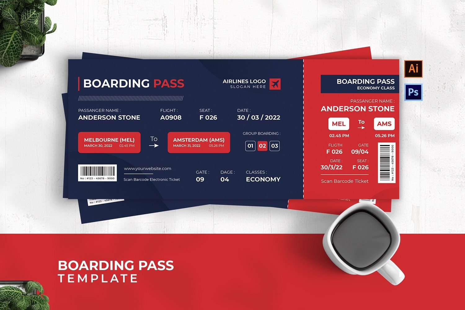 Kit Graphique #212299 Ticket Embarquement Divers Modles Web - Logo template Preview