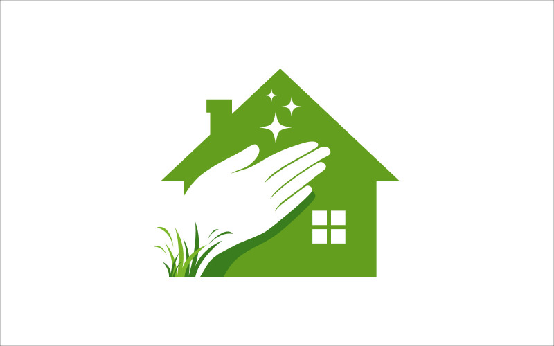 hand cleaner house vector template Logo Template