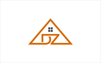 Letter DZ real estate vector template