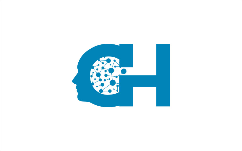 Letter GH brain storming vector template Logo Template