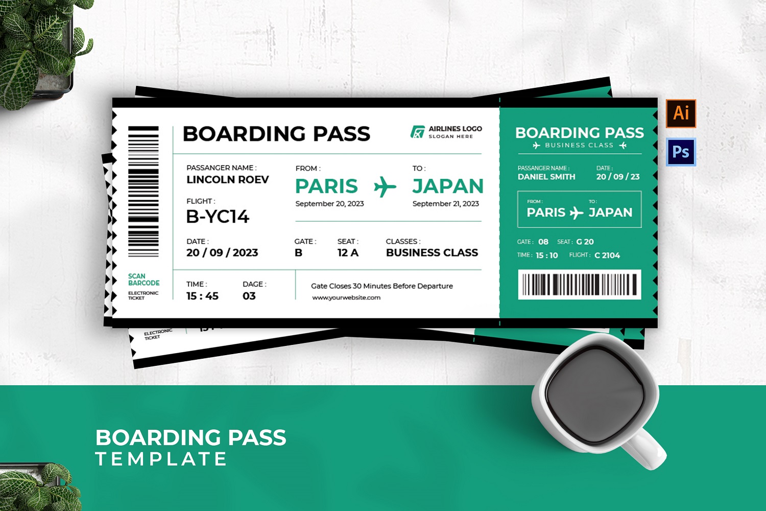 Kit Graphique #212305 Boarding Flight Divers Modles Web - Logo template Preview