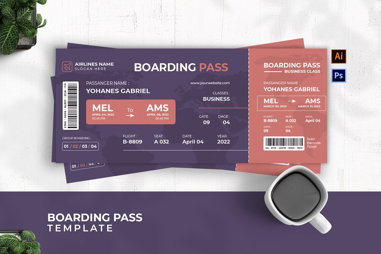 Kit Graphique #212307 Boarding Vol Divers Modles Web - Logo template Preview