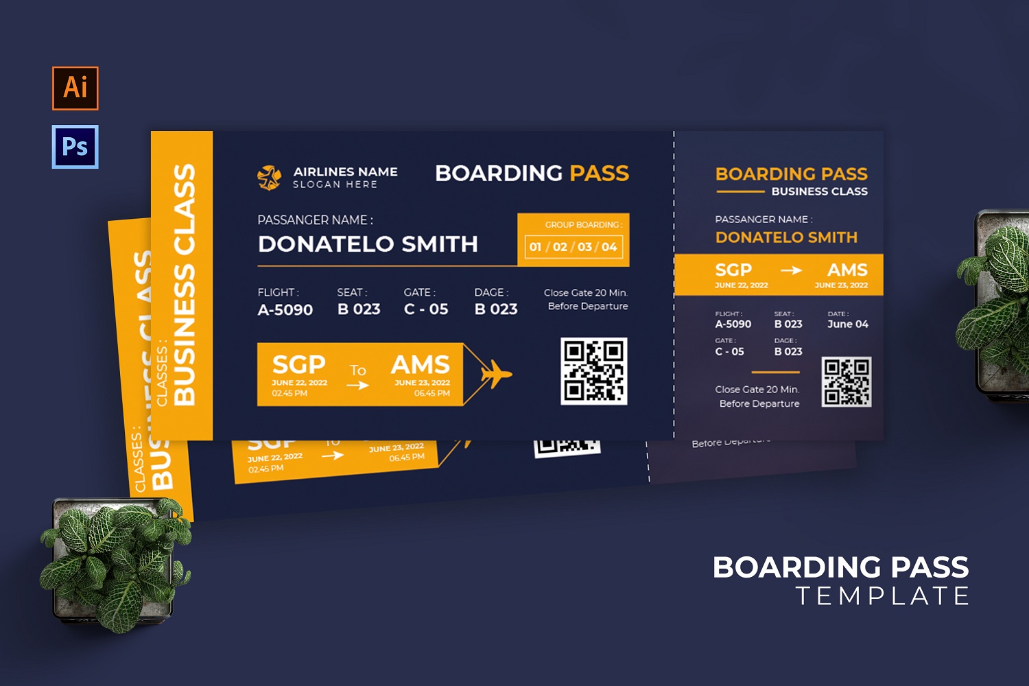 Template #212325 Boarding Airplane Webdesign Template - Logo template Preview