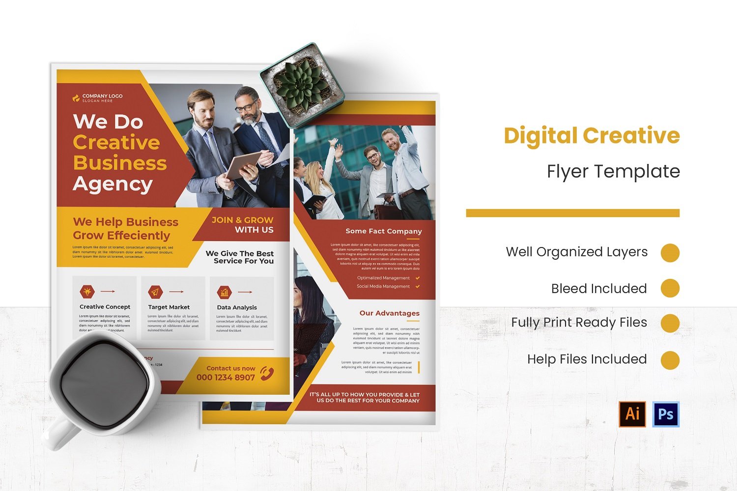 Template #212327 Flyer Background Webdesign Template - Logo template Preview