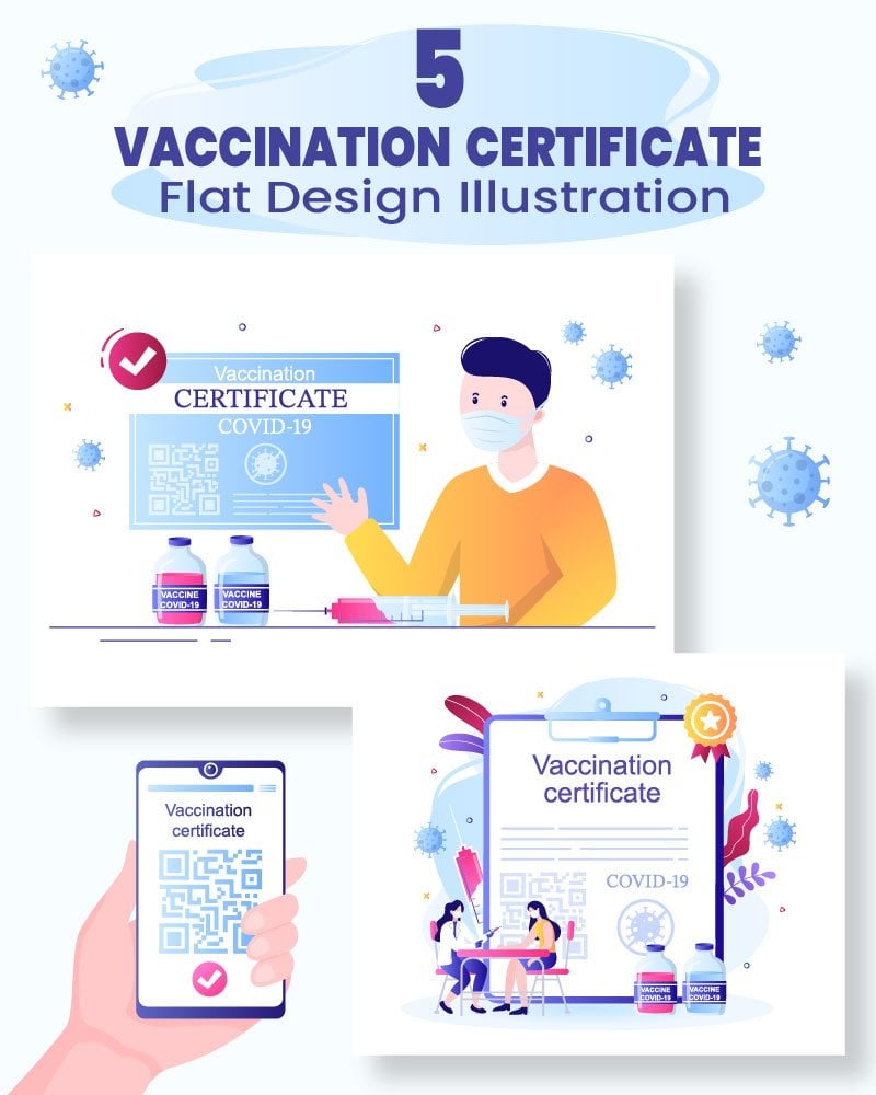 Kit Graphique #212339 Vaccine Certificate Divers Modles Web - Logo template Preview