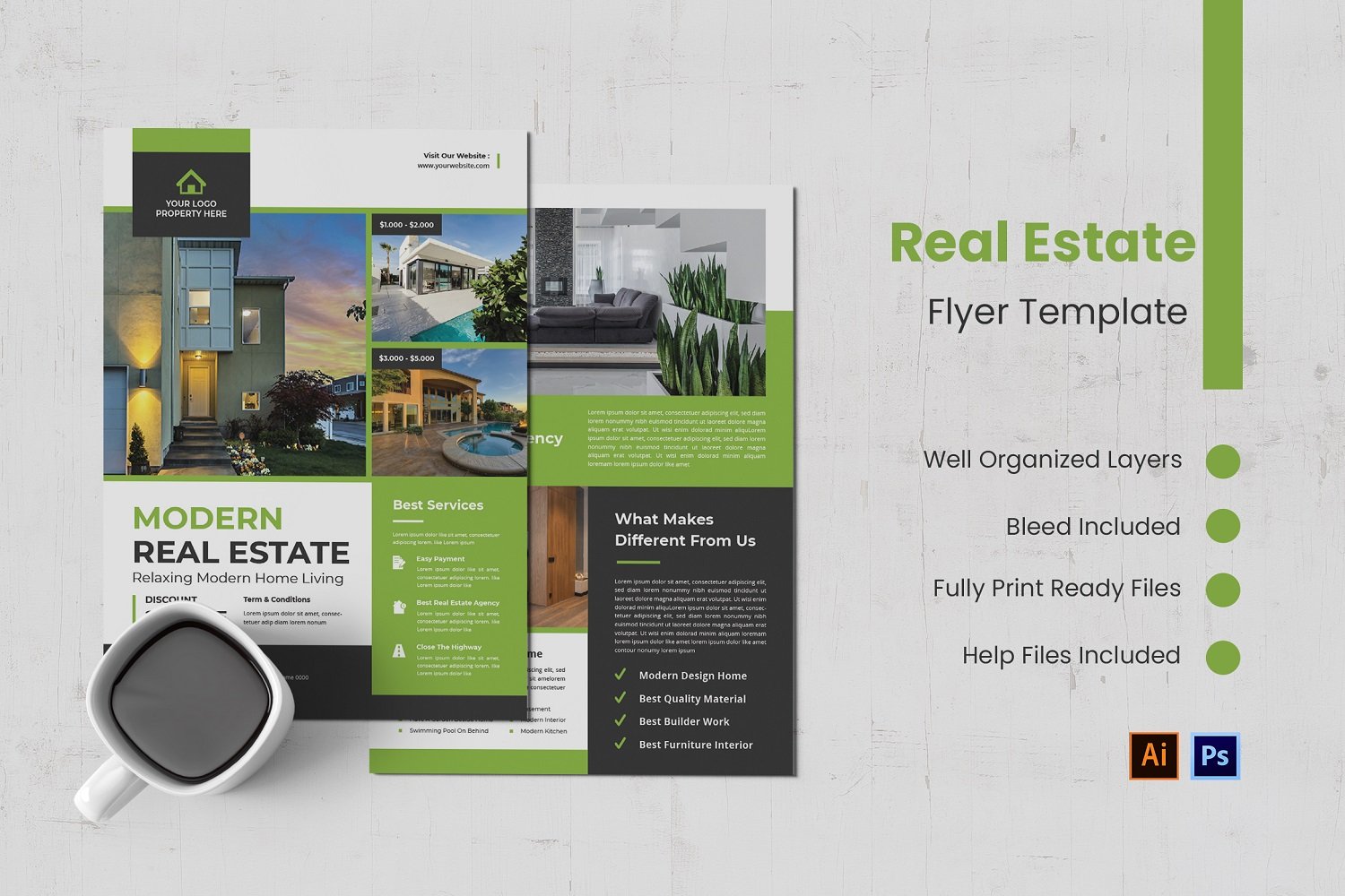 Template #212342 Flyer Brochure Webdesign Template - Logo template Preview