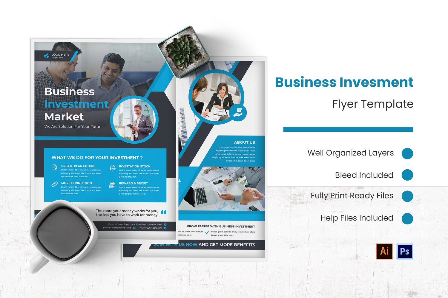 Template #212346 Flyer Design Webdesign Template - Logo template Preview