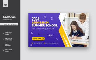 Admission Summer School Web Banner