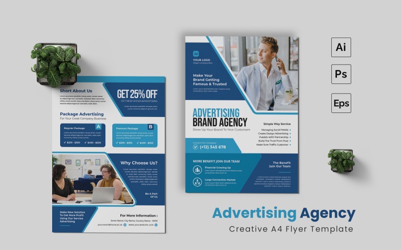 Advertising Agency Flyer Template Corporate Identity