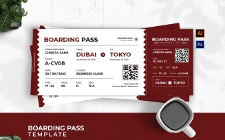 Arrival Flight Boarding Pass