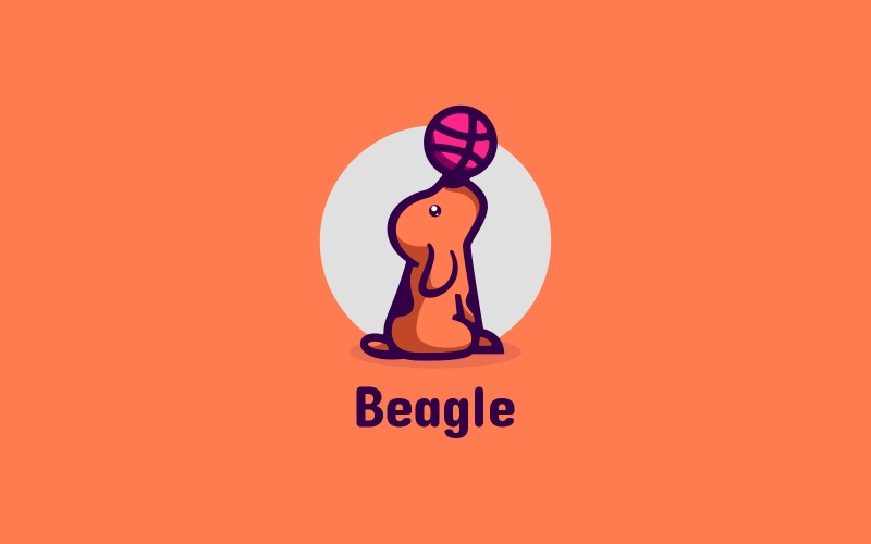 Beagle Simple Mascot Logo Logo Template