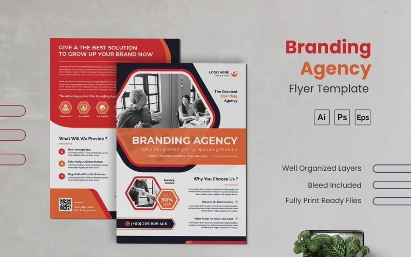 Branding Agency Flyer Template Corporate Identity