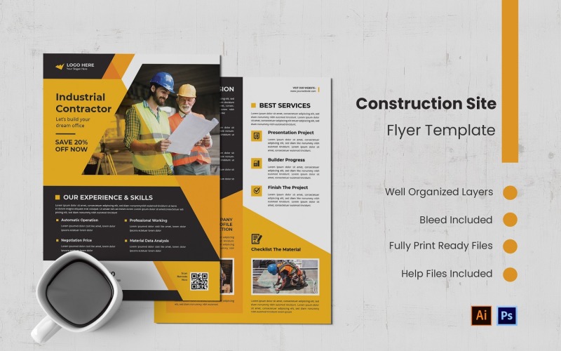 Business Construction Flyer Corporate Identity