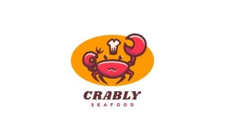 Crab Simple Mascot Logo Style