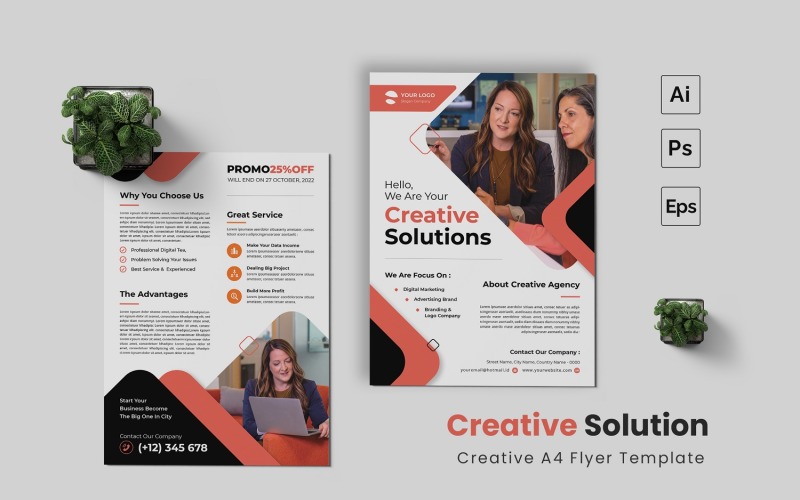 Creative Solution Flyer Template Corporate Identity
