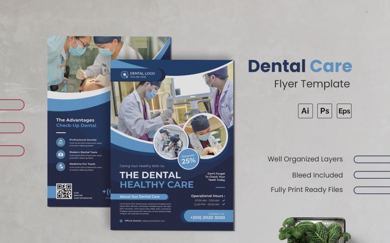 Dental Care Flyer Template Corporate Identity