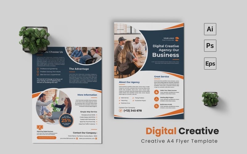 Digital Creative Flyer Template Corporate Identity