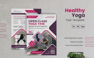 Healthy Yoga Flyer Template